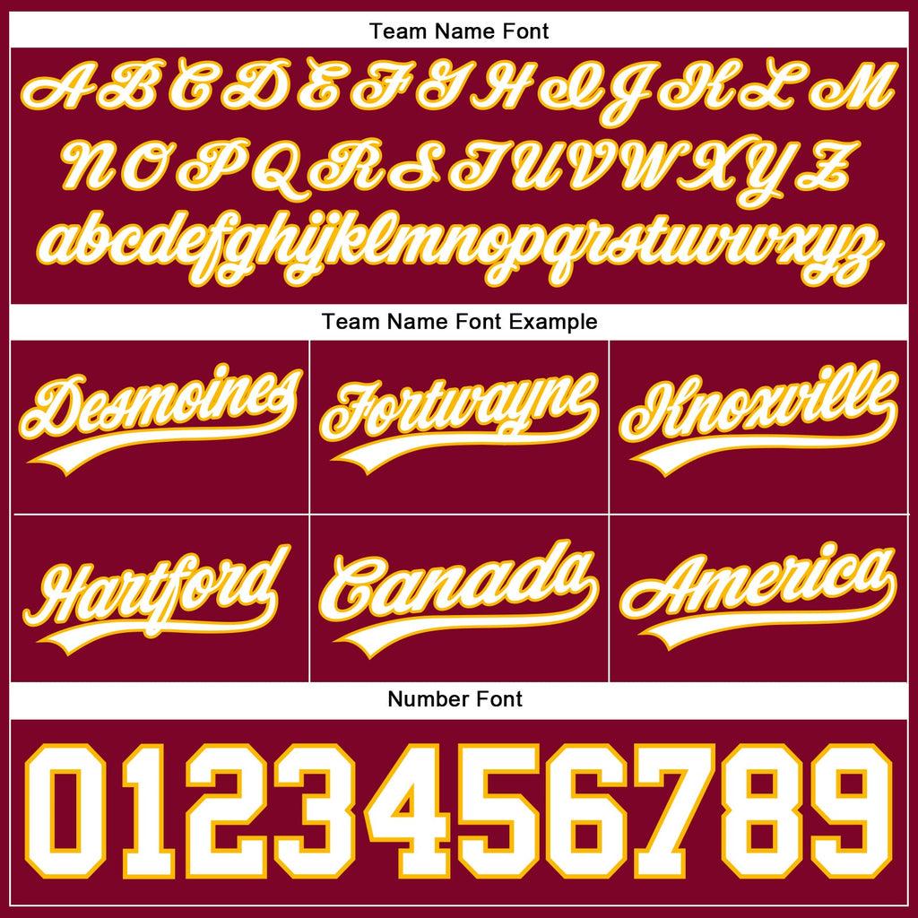 Custom Maroon White-Gold Authentic Throwback Basketball Shorts