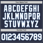 Custom Navy White-Light Blue Performance T-Shirt