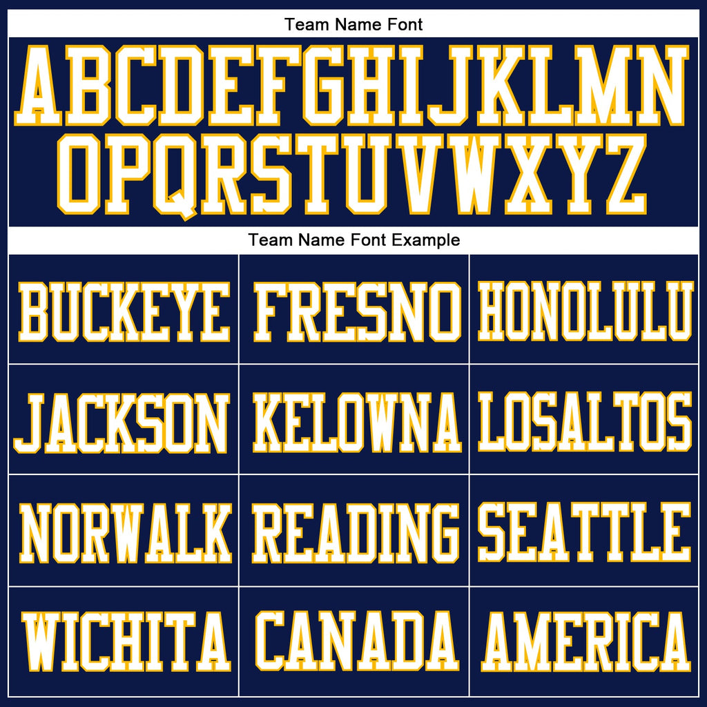 Custom Navy White-Gold Mesh Authentic Football Jersey