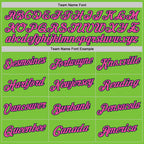Custom Neon Green Pink-Navy Performance T-Shirt