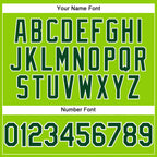 Custom Neon Green Green-White Performance T-Shirt