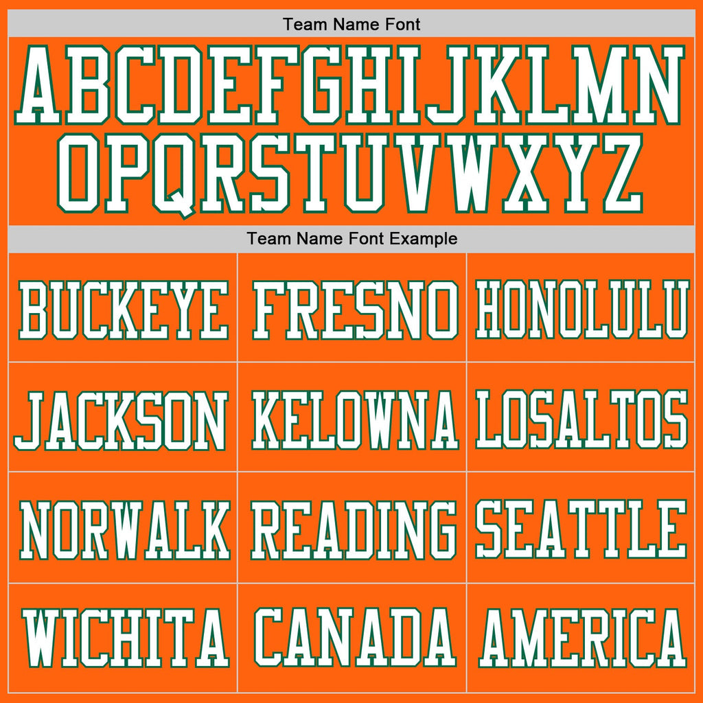 Custom Orange White-Kelly Green Mesh Authentic Football Jersey