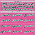 Custom Pink Kelly Green-White Performance T-Shirt