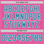 Custom Pink Teal-White Performance T-Shirt