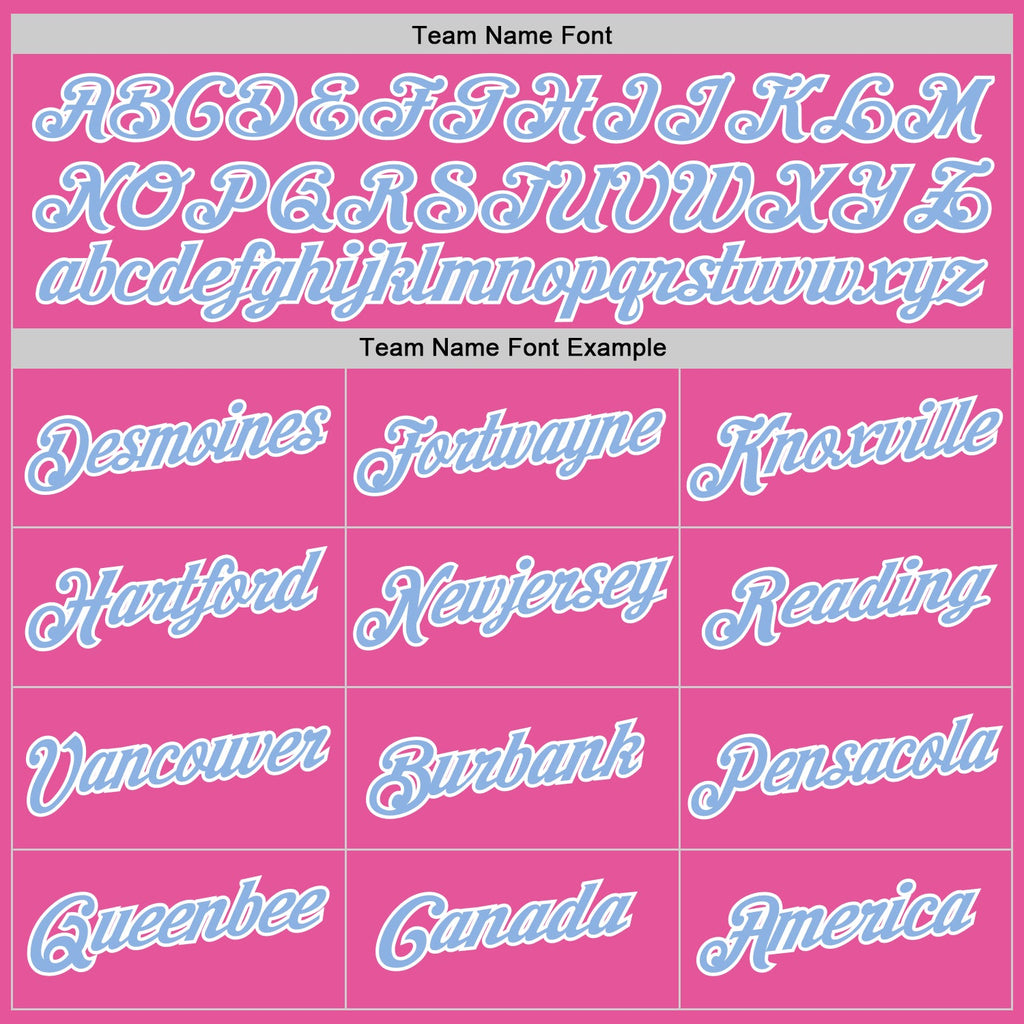 Custom Pink Light Blue-White Performance T-Shirt