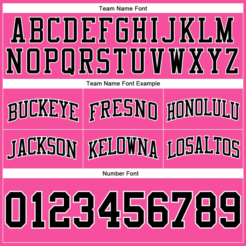 Custom Pink Black-White Authentic Throwback Basketball Shorts