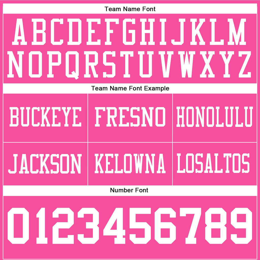 Custom Pink White Authentic Football Jersey