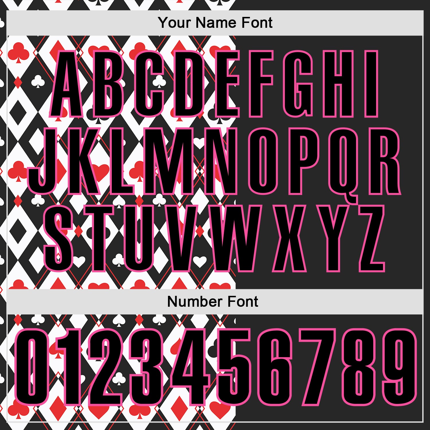 Custom Black Pink 3D Poker Performance Polo Shirt