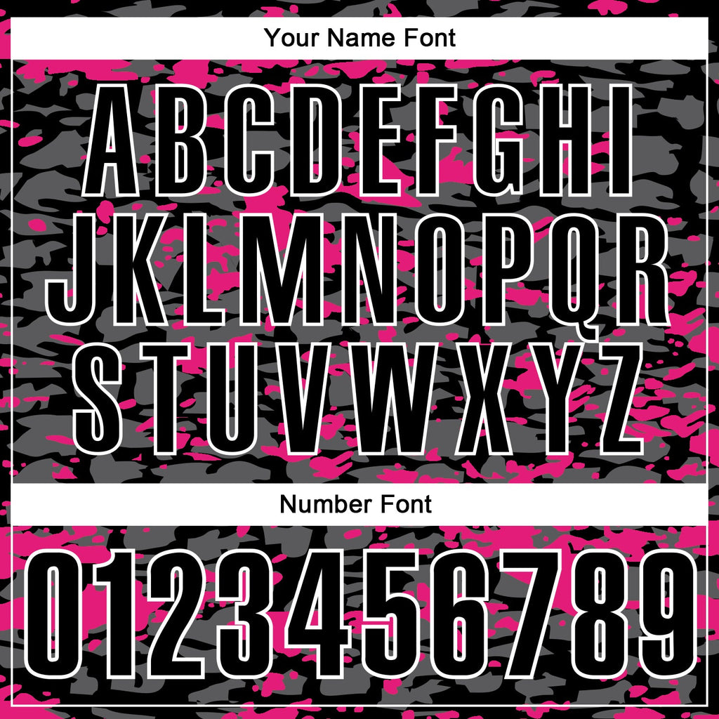 Custom Black Steel Gray Hot Pink-White 3D Pattern Design Splash Performance Polo Shirt