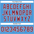 Custom Powder Blue Crimosn-White Performance T-Shirt