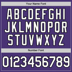 Custom Purple White-Black Performance T-Shirt