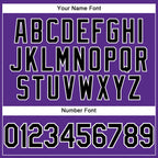 Custom Purple Black-White Performance T-Shirt