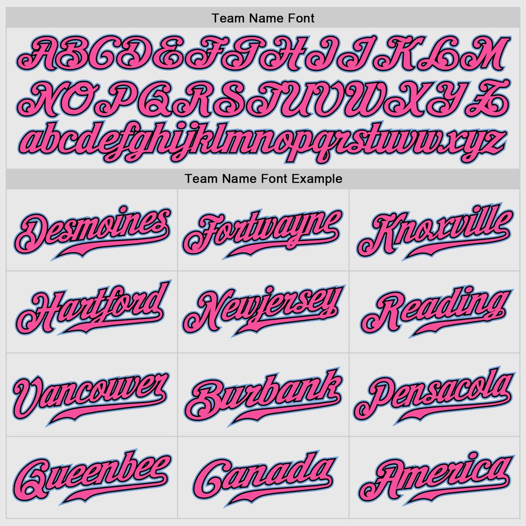Custom White Light Blue Pinstripe Light Blue-Pink Authentic Raglan Sleeves Baseball Jersey