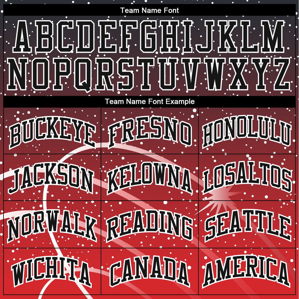 Custom Red Black-White Round Neck Sublimation Basketball Uniform Jersey