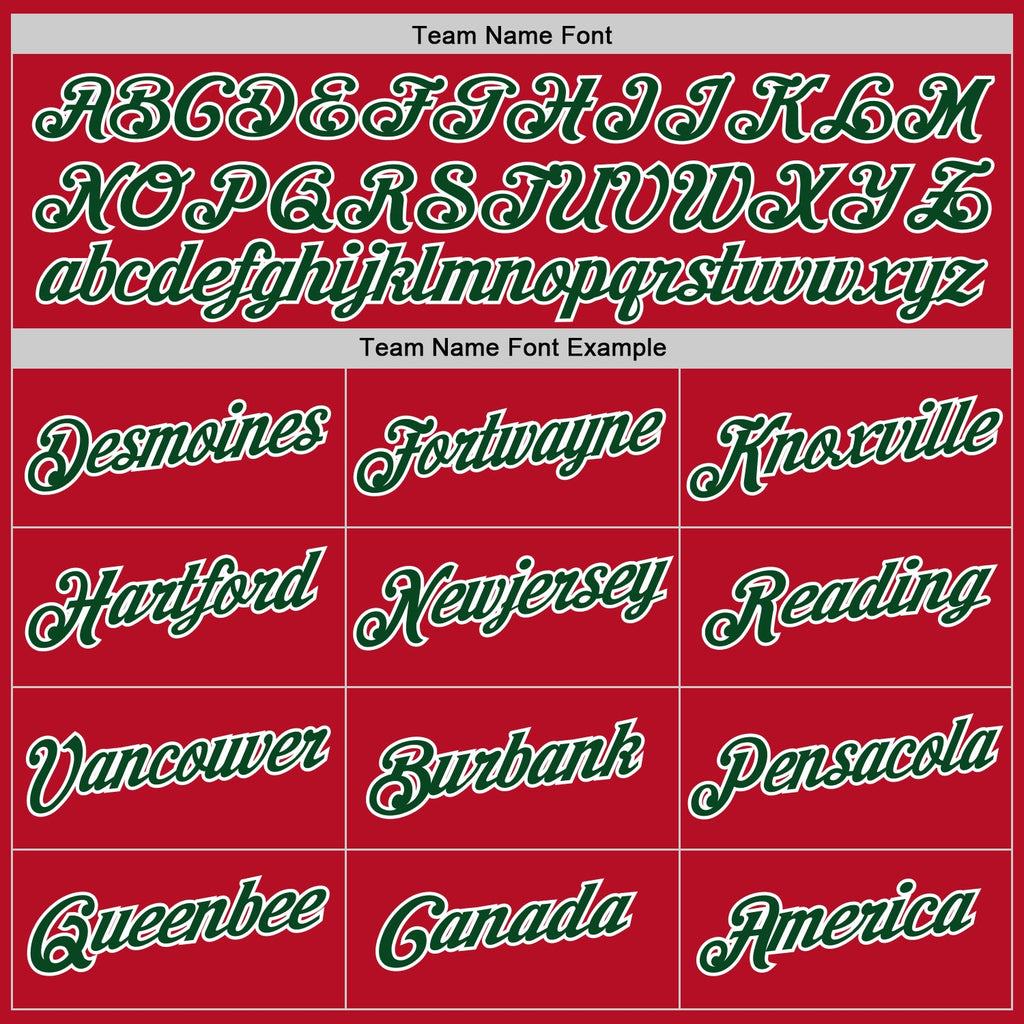 Custom Red Green-White Performance T-Shirt