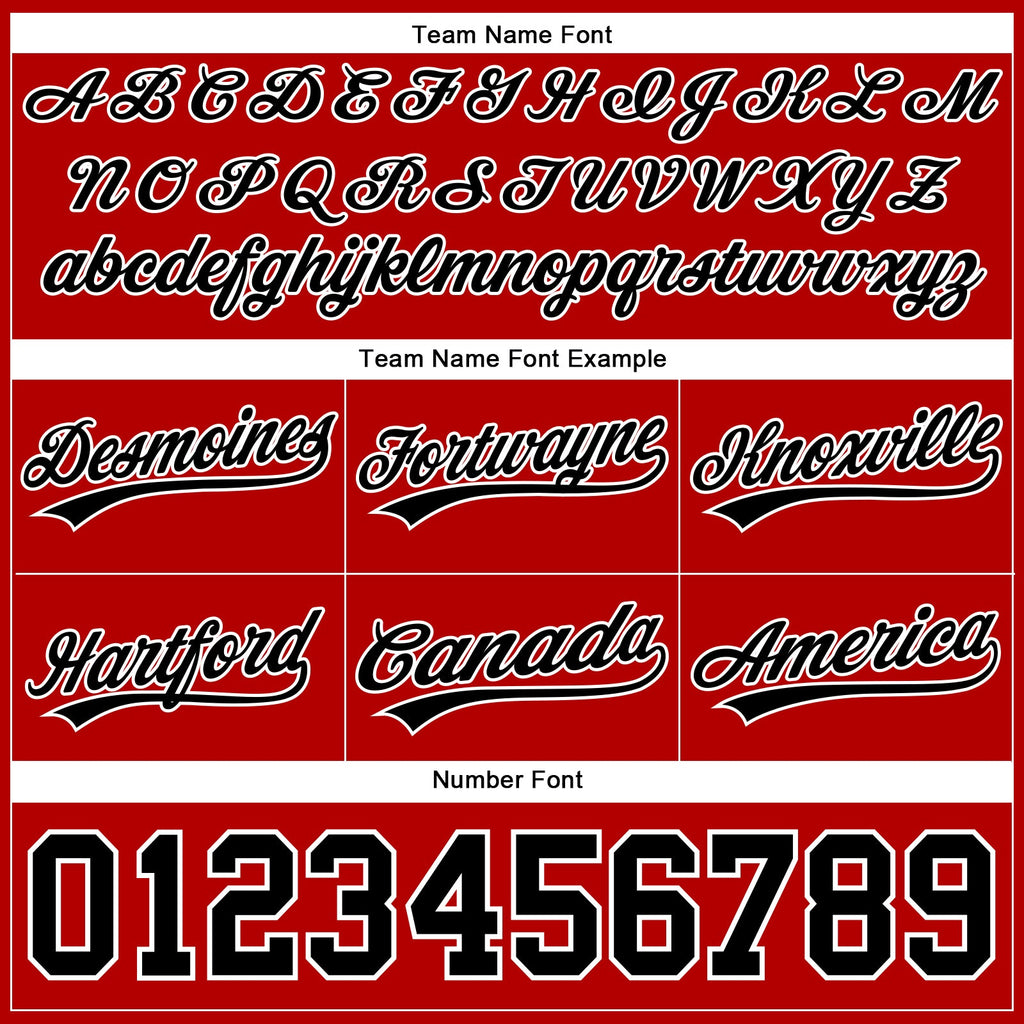 Custom Red Black-White Authentic Throwback Basketball Shorts