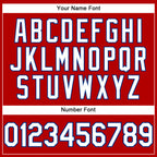 Custom Red White-Royal Performance T-Shirt