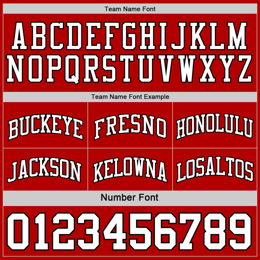 Custom Reversible Black White-Red Double Side Sublimation Basketball Set Jersey