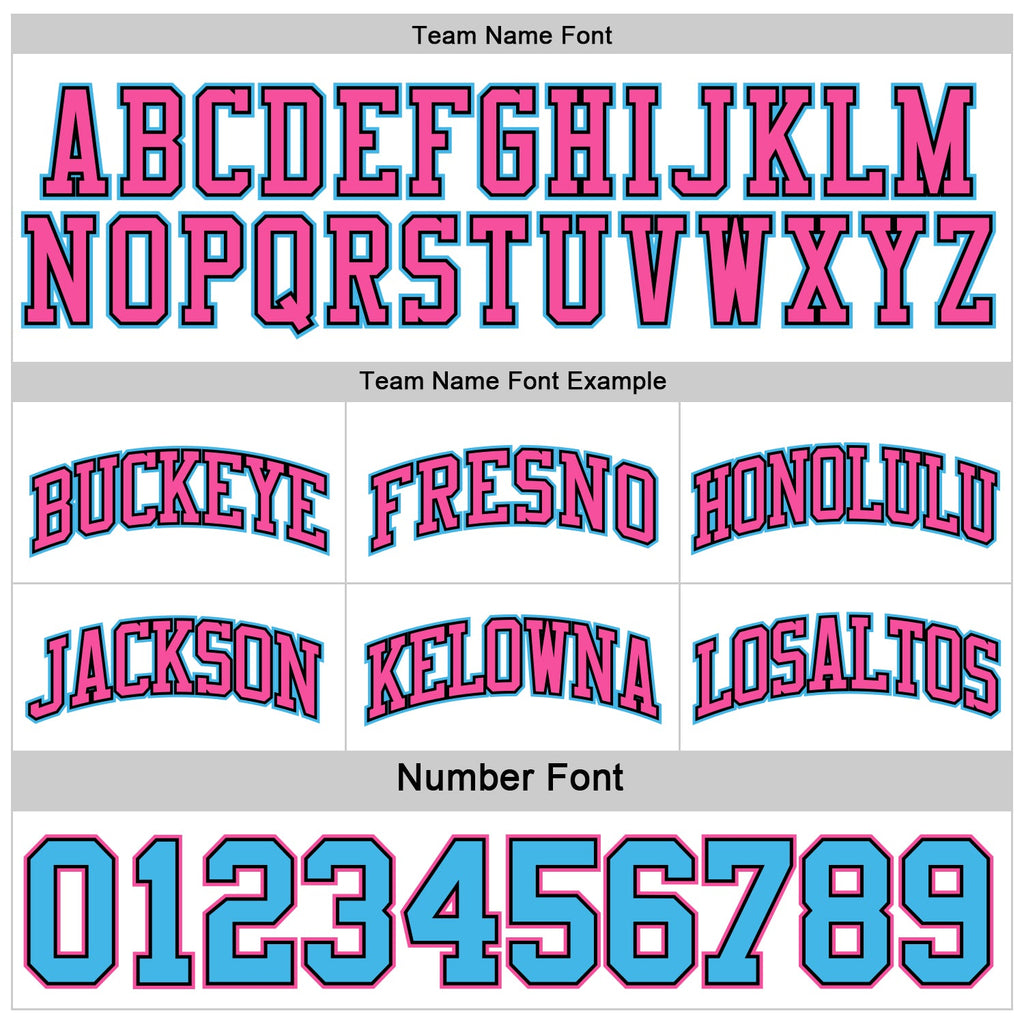 Custom Reversible Black Pink-Sky Blue Double Side Sublimation Basketball Set Jersey