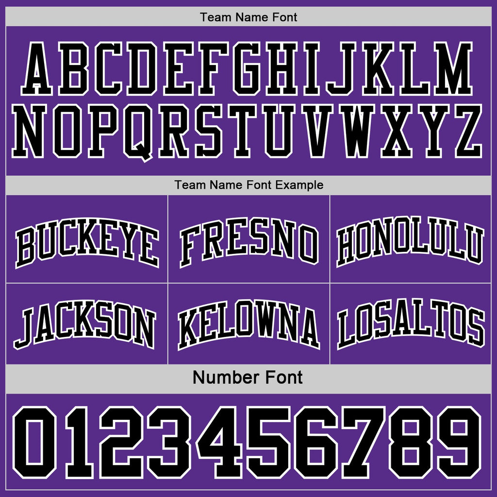 Custom Reversible Black Purple-White Double Side Sublimation Basketball Set Jersey