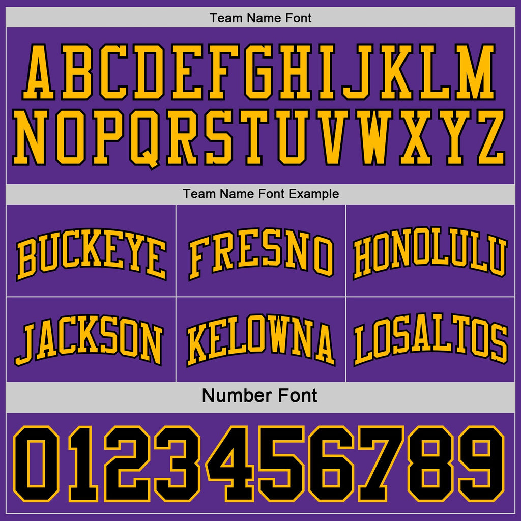 Custom Reversible Black Purple-Gold Double Side Sublimation Basketball Set Jersey