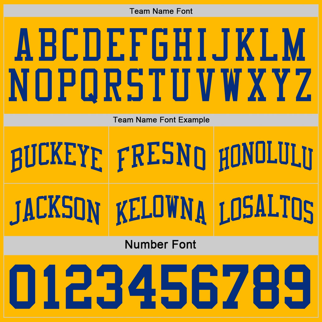 Custom Royal Gold-White Reversible Double Side Sublimation Basketball Set Jersey