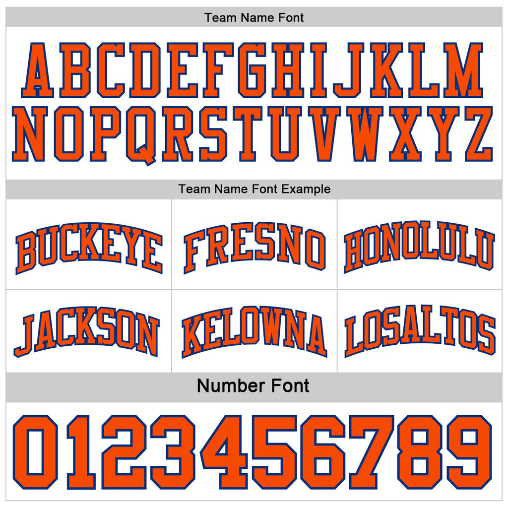 Custom Royal Orange-White Reversible Double Side Sublimation Basketball Set Jersey