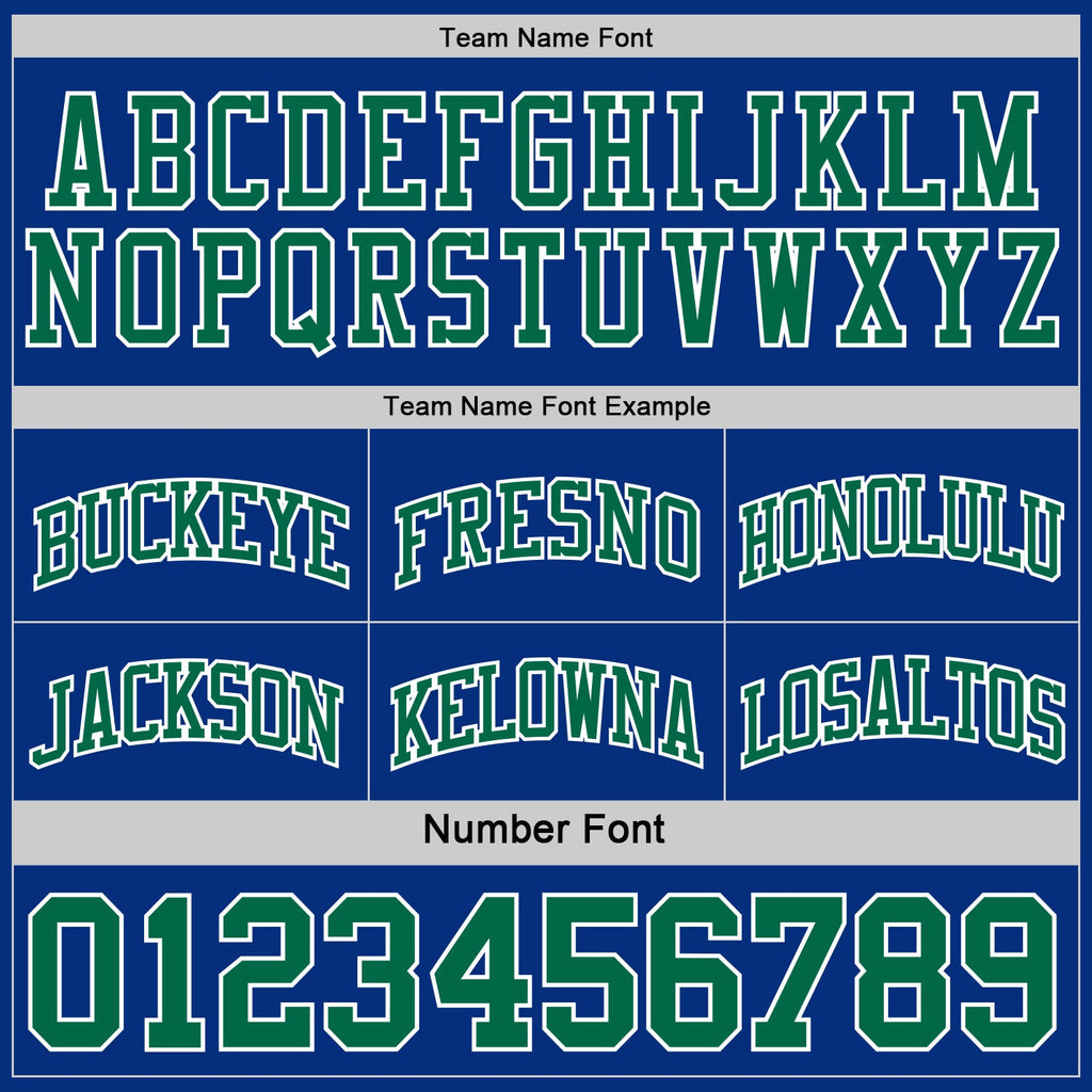 Custom Royal Kelly Green-White Reversible Double Side Sublimation Basketball Set Jersey