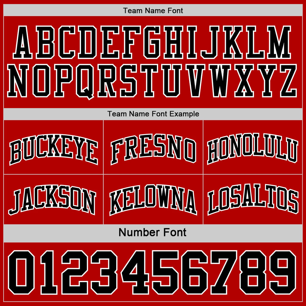 Custom Red Black-White Reversible Double Side Sublimation Basketball Set Jersey