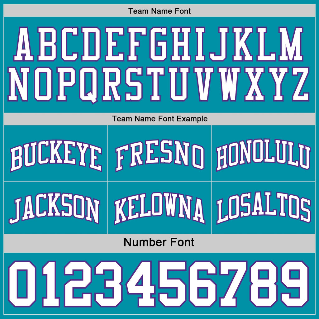 Custom Purple White-Teal Reversible Double Side Sublimation Basketball Set Jersey