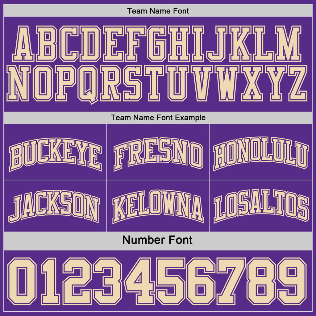 Custom Reversible Purple Cream Double Side Sublimation Basketball Set Jersey