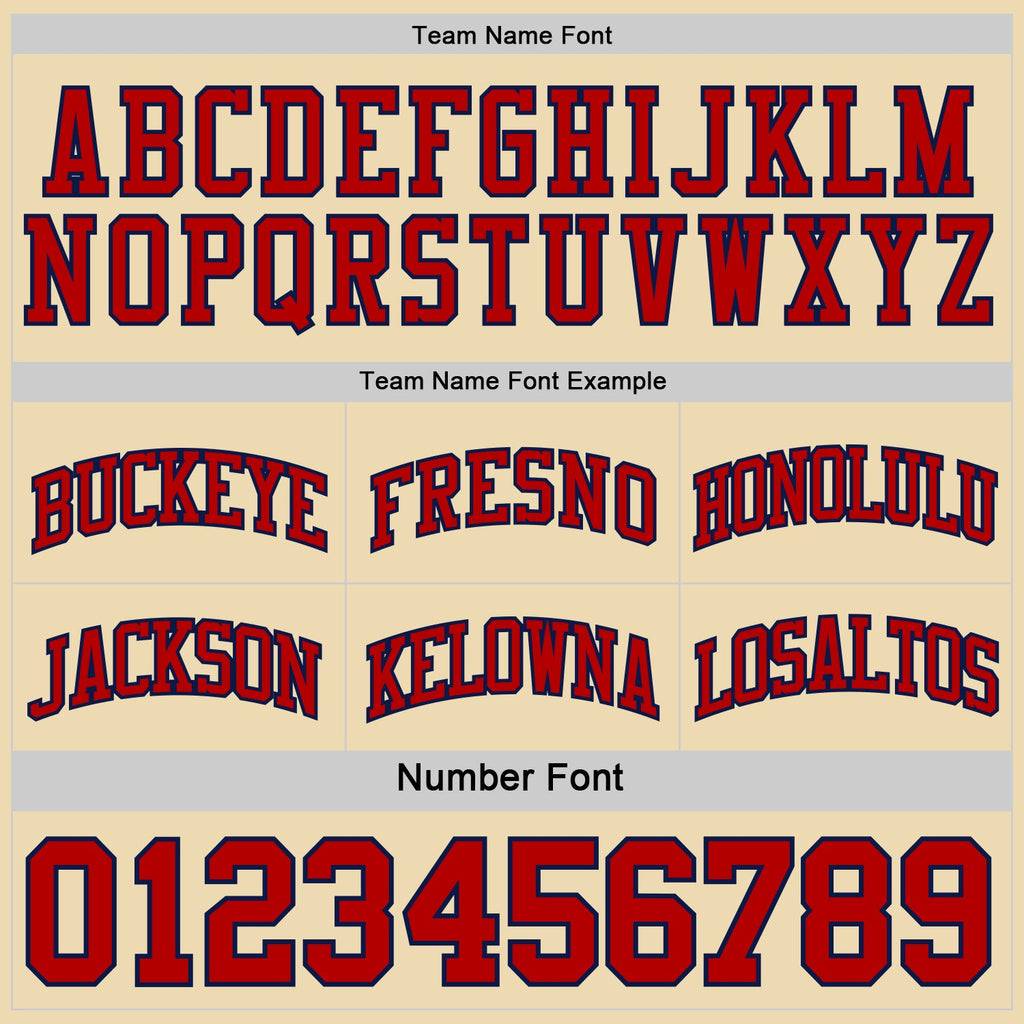 Custom Reversible Navy Red-Cream Double Side Sublimation Basketball Set Jersey