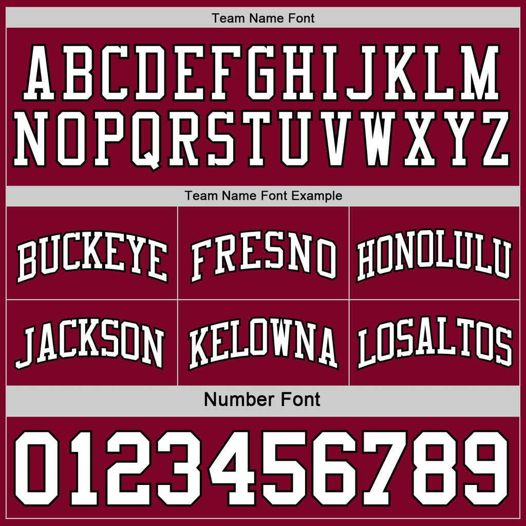 Custom Reversible Maroon White-Black Double Side Sublimation Basketball Set Jersey