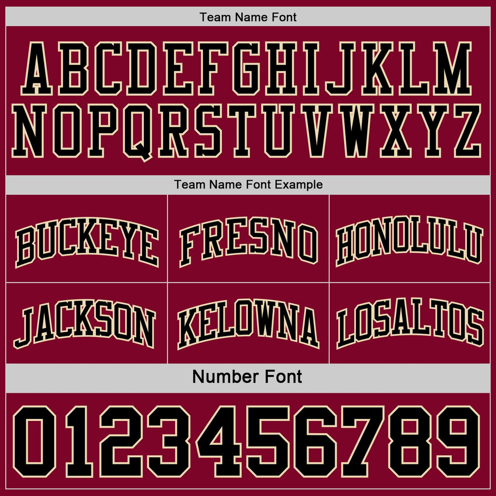 Custom Reversible Maroon Black-Cream Double Side Sublimation Basketball Set Jersey