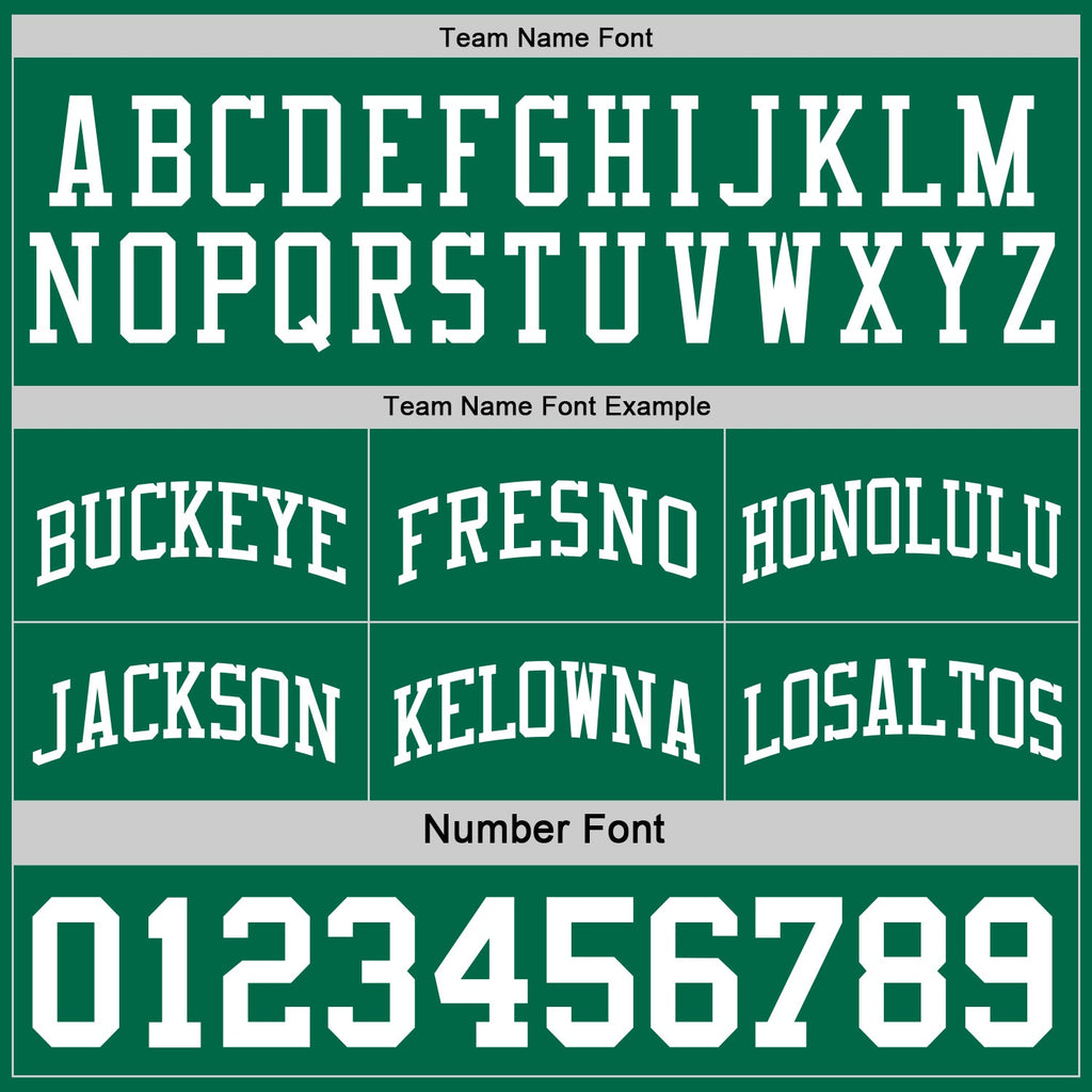 Custom Reversible Kelly Green White Double Side Sublimation Basketball Set Jersey
