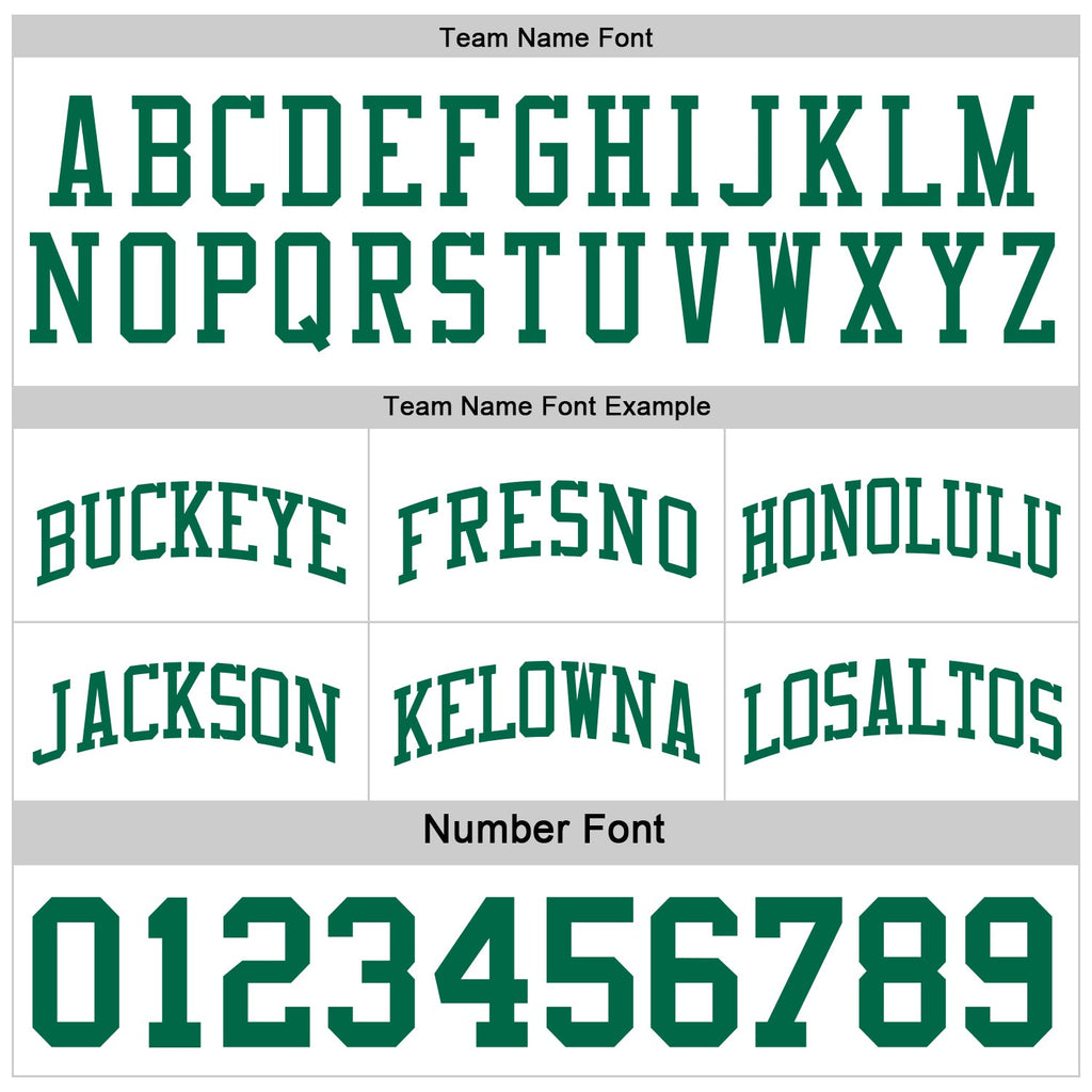 Custom Reversible Kelly Green White Double Side Sublimation Basketball Set Jersey