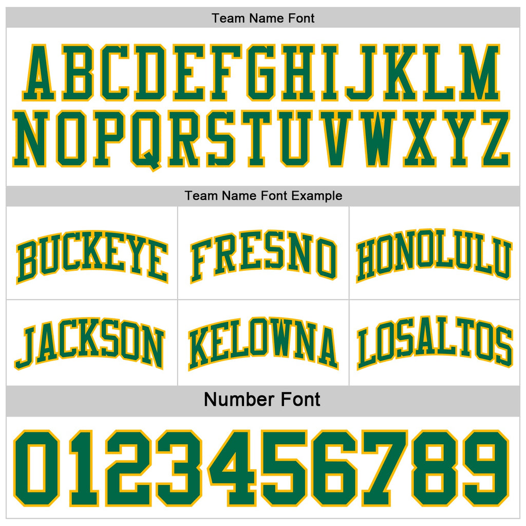 Custom Reversible Kelly Green Gold-White Double Side Sublimation Basketball Set Jersey