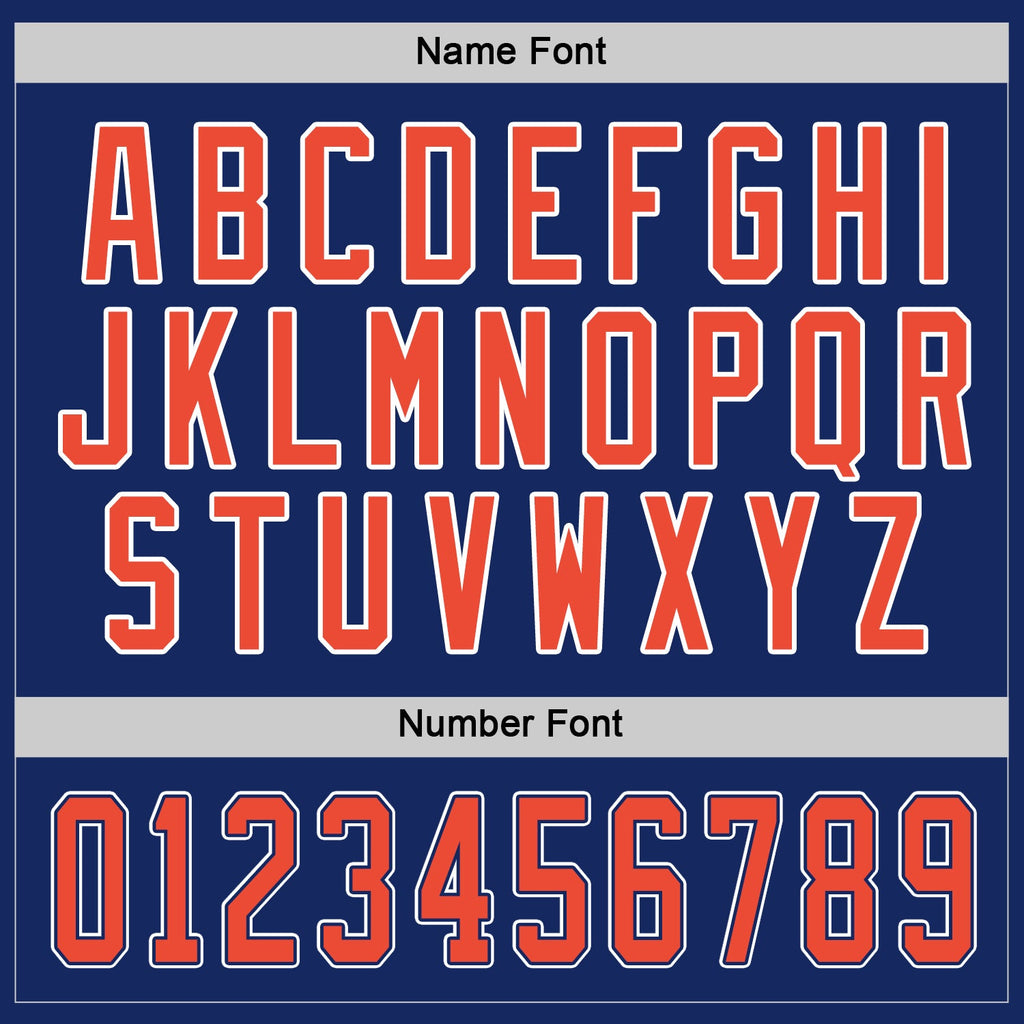 Custom Royal Orange-White Hockey Jersey