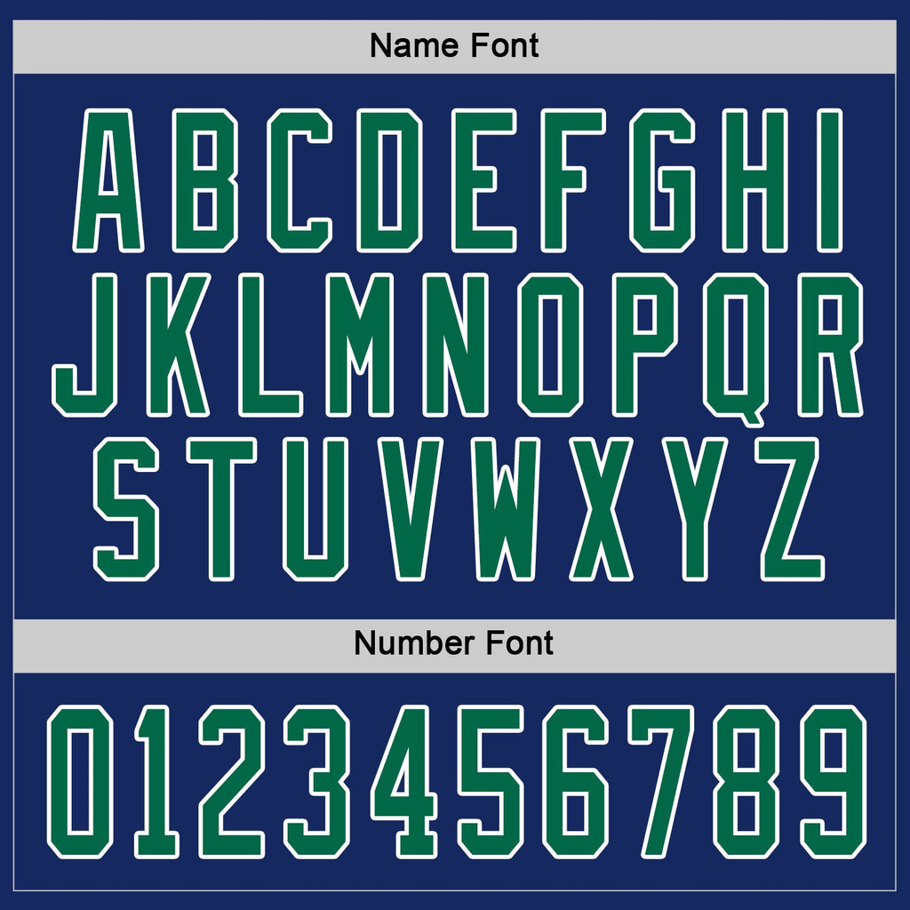 Custom Royal Kelly Green-White Hockey Jersey
