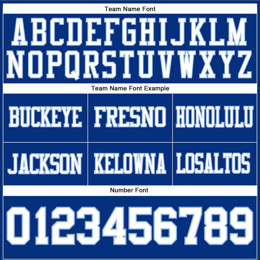 Custom Royal White-Light Blue Authentic Football Jersey