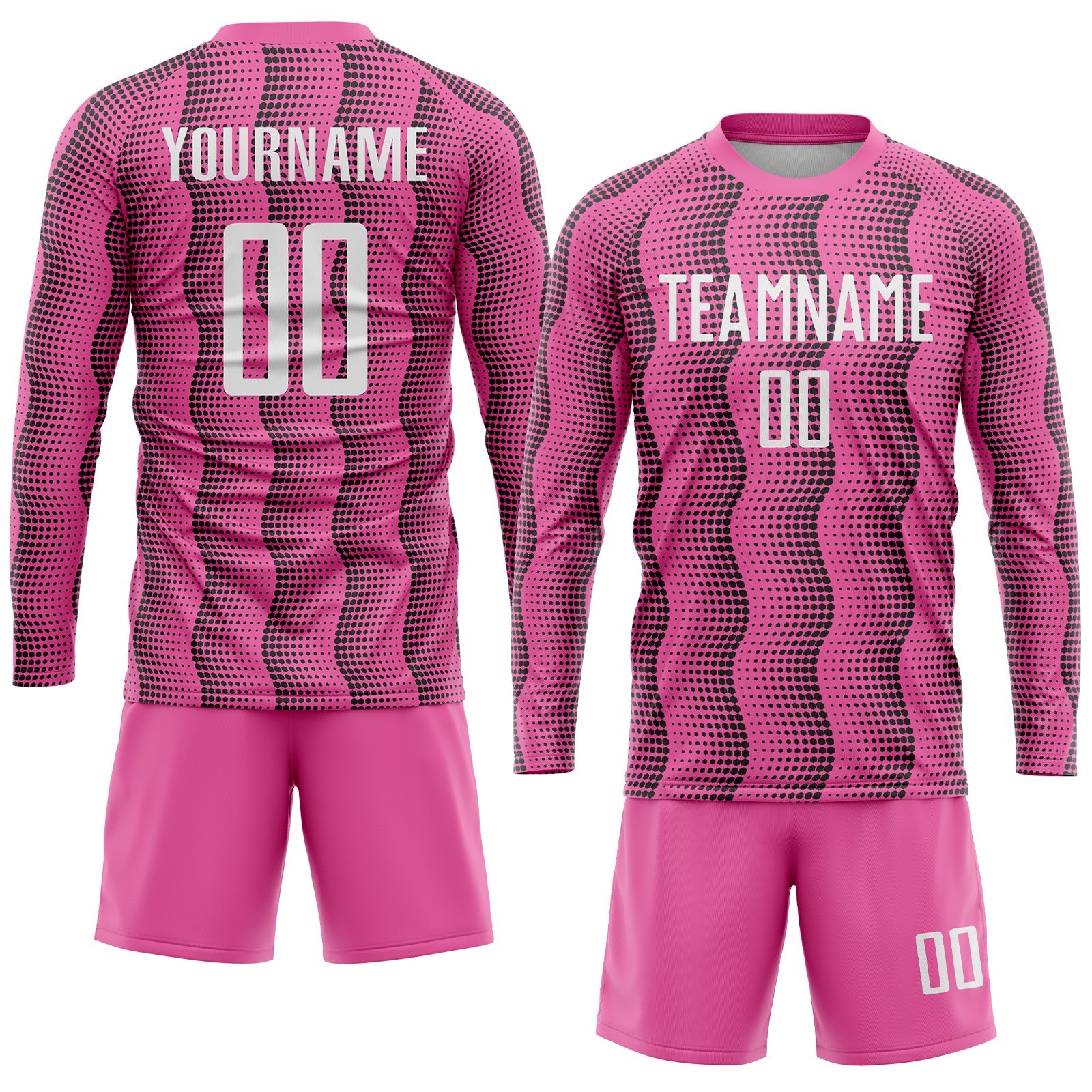 Custom Pink White Sublimation Soccer Uniform Jersey
