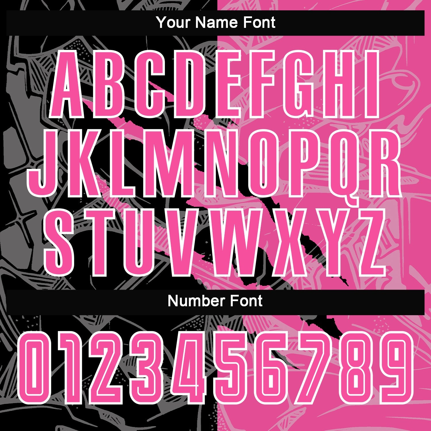 Custom Graffiti Pattern Pink Black-White Scratch Sublimation Soccer Uniform Jersey