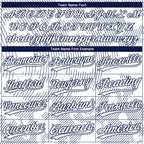 Custom White White-Navy 3D Pattern Two-Button Unisex Softball Jersey