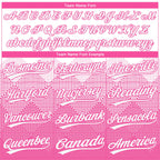 Custom Pink White 3D Pattern Gradient Square Shapes Two-Button Unisex Softball Jersey