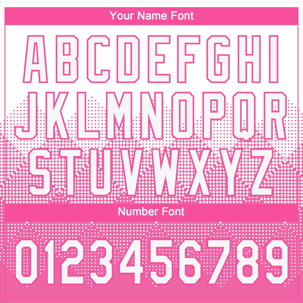 Custom Pink White 3D Pattern Gradient Square Shapes Two-Button Unisex Softball Jersey