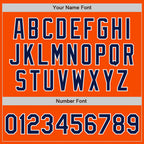 Custom Orange Navy-White Two-Button Unisex Softball Jersey