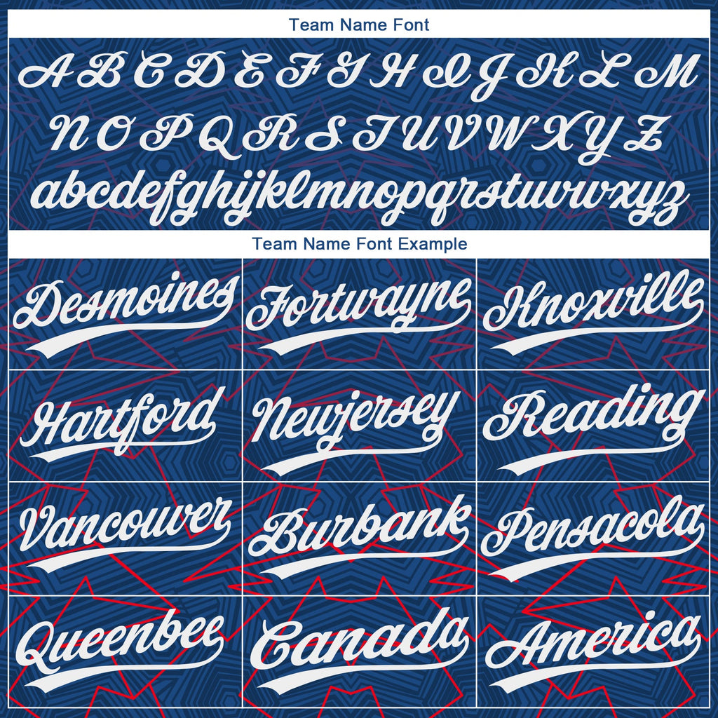 Custom US Navy Blue White-Red 3D Pattern Two-Button Unisex Softball Jersey