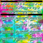 Custom Tie Dye Kelly Green-White 3D Rainbow Two-Button Unisex Softball Jersey