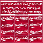 Custom Red White 3D Pattern Two-Button Unisex Softball Jersey