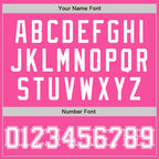Custom Pink White Two-Button Unisex Softball Jersey